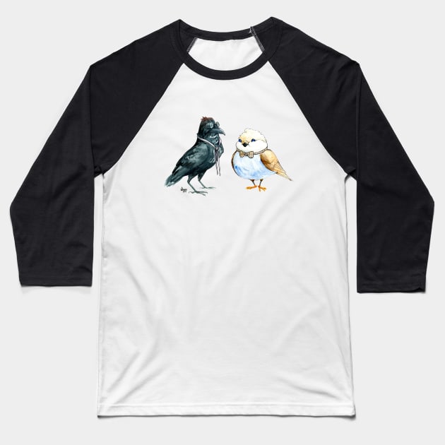 Ineffable Birbs Baseball T-Shirt by FiendishThingyArt